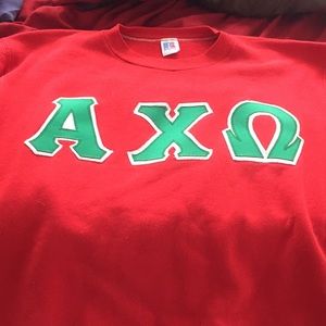 AXO stitched letters